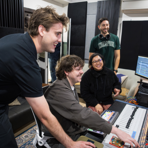 STUDENTS IN THE STUDIO